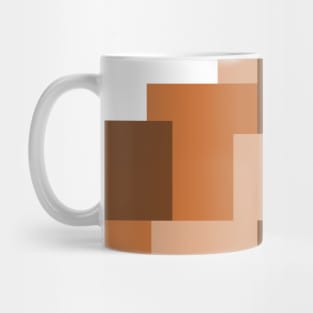 Brown abstract squares tiles pattern Mug